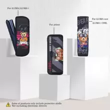 1 unidade de capa protetora decorativa antiqueda para IQO ILUMA/ILUMA I ONE ILUMAPRIME, caixa para 20 HeatSticks, acessório de moda, superfície em couro PU multicolorido com estampa de urso de anime Argyle, proteção completa de 360 graus, absorção de impacto, antiderrapante, ideal para fumantes, presente criativo para namorado(a) em aniversários, Ano Novo, Dia dos Namorados e Natal.