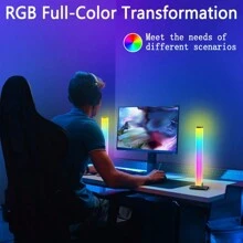 2件組 3按鈕線控 LED 桌面氛圍燈，智慧 APP 控制，USB 供電，音樂同步模式，適合遊戲室、客廳、婚禮、生日、節日派對裝飾 - 2pcs/set - 查看 6