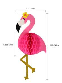 2 pezzi/set, fiammingo 3D di , palla a nido dape, decorazioni da spiaggia estiva, decorazioni sospese a nido d'ape
