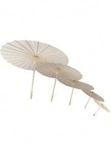 1 Piece Elegant White Paper Umbrella