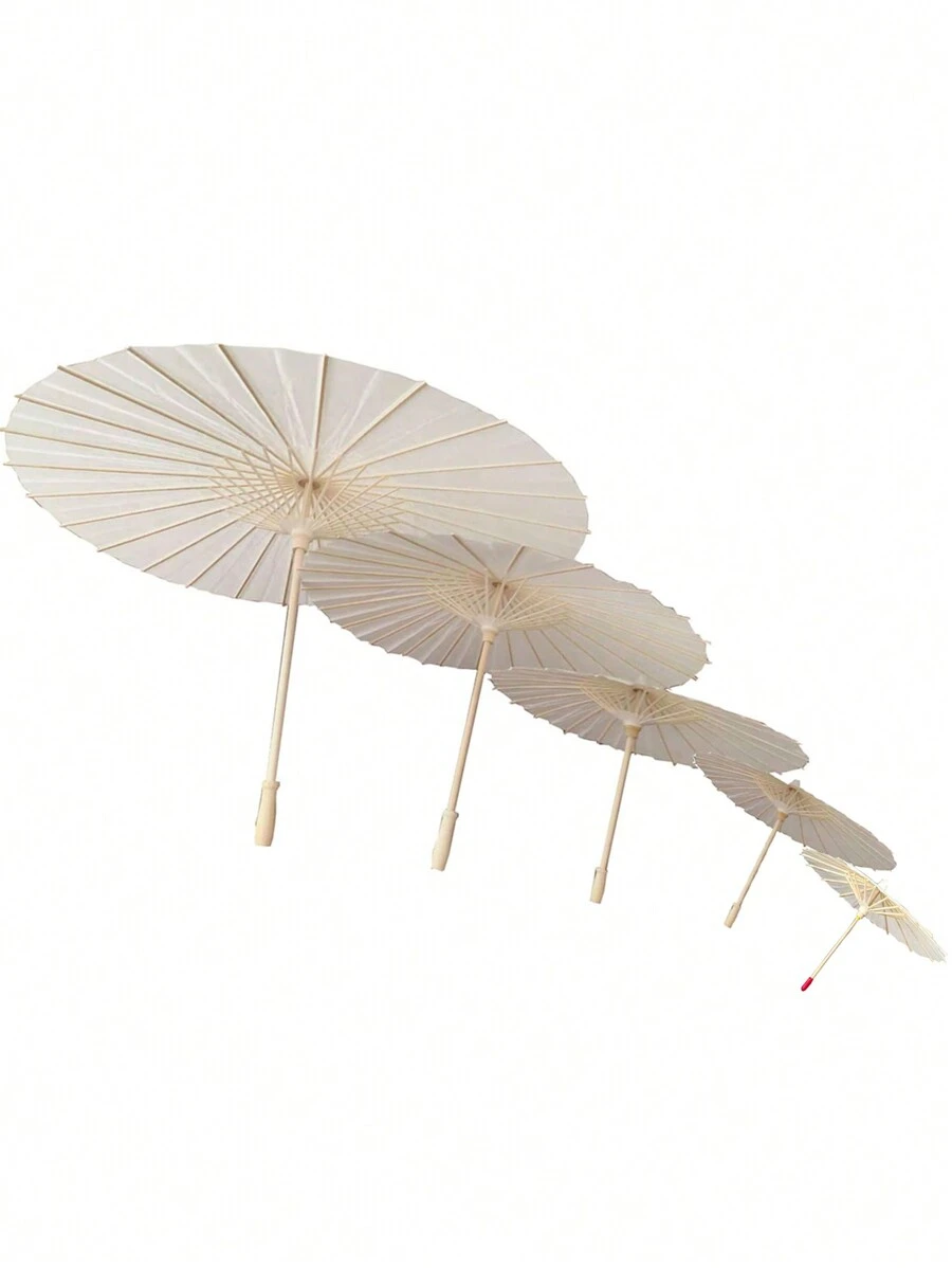 1 Piece Elegant White Paper Umbrella