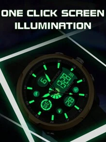 SANDA. SANDA Top Brand Men's Multifunctional Electronic Clock Outdoor Luminous Alarm Clock Military Waterproof LED Digital Quartz Watch - one-size - View 10