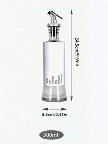 1 件装不锈钢油瓶配玻璃酱油醋瓶，厨房家用调味瓶带测量刻度，防溢油壶 - 彩色 - 查看 7