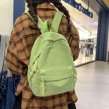 Women Corduroy Backpack Medium Fashion Casual College School Bag Girls Women Waterproof - 綠色 - 查看 3