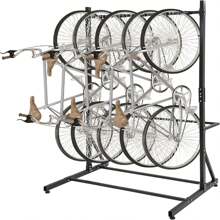 GOCAPTAIN Freestanding Bike Rack For 5 Bicycles, Adjustable Height Vertical Bike Rack, Indoor Bike Storage Rack With 300 Lbs Capacity, Black - Black - View 6