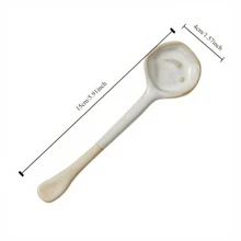1 Set (4 piezas) Cucharas de café de estilo europeo vintage de cerámica, cucharas para mezclar de cerámica retro resistentes al calor para uso doméstico, ideales para ensalada, desayuno, café, sopa creativa, perfectas para cocina, dormitorio, restaurante - Regalo navideño, artículos escolares
