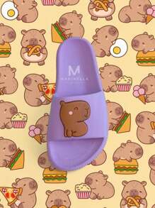 CAPIVARA CAPYBARA SLIDE SLIPPERS UNISEX CHILDREN YOUTH ADULT COMFORTABLE FASHION - 紫色 - 查看 4