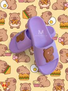 CAPIVARA CAPYBARA SLIDE SLIPPERS UNISEX CHILDREN YOUTH ADULT COMFORTABLE FASHION - 紫色 - 查看 5