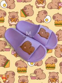 CAPIVARA CAPYBARA SLIDE SLIPPERS UNISEX CHILDREN YOUTH ADULT COMFORTABLE FASHION - 紫色 - 查看 3