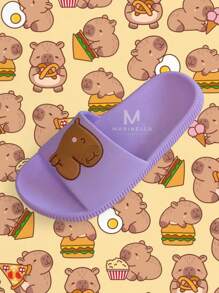 CAPIVARA CAPYBARA SLIDE SLIPPERS UNISEX CHILDREN YOUTH ADULT COMFORTABLE FASHION - 紫色 - 查看 2