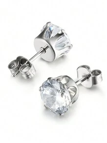 黑色锆石耳钉，男女时尚珠宝 - Stud Earring - 查看 14