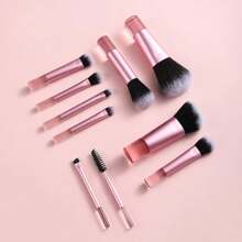 10pcs Mini Portable Makeup Brushes Set, Multi-Color Options,Brush Set,Makeup Brush Kit,Make Up Brush Set,Make Up Set Complete,Makeup Brush Set,Complete Makeup Kit,Brush Kit,Brushes Makeup Set,Makeup Gift Set,Set,Giveaways,Professional Makeup Brushes,Complete Makeup Set - Pink - View 3