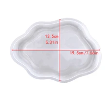 1pc Oval Tray Silicone Mold, Cloud-Shaped Tray And Coaster Mold, Creative Plaster Cup Holder Tray Mold