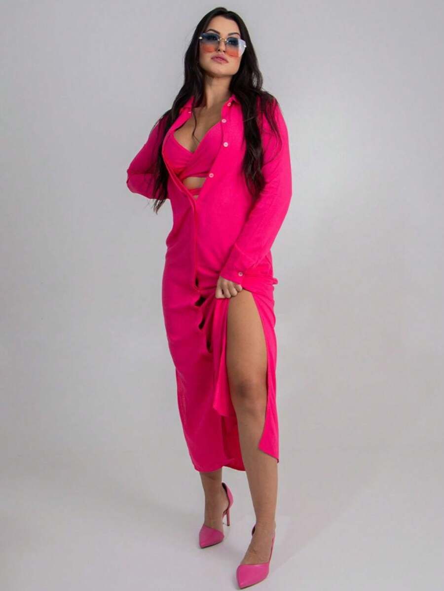 Women Two-Piece Outfits - 粉色 - 查看 1