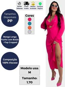 Women Two-Piece Outfits - 粉色 - 查看 2