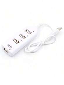 HUB 4 Ports USB 2.0 Multi Ports USB For Laptops - Black and White - View 2