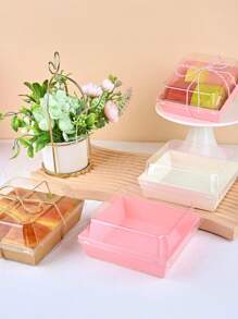 12/20 件粉色情人节包装盒、情人节蛋糕包装盒、带透明盖子的纸质熟食盒、粉色饼干盒甜点盒三明治一次性食品容器、甜甜圈包装盒、甜甜圈包装盒蛋糕片、纸杯蛋糕、巧克力草莓、厨房配件烘焙用品厨房整理和储存 - 彩色 - 查看 5