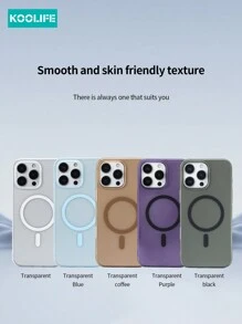Koolife 1 szt. Czysty PC, przyjazny dla skóry, ultracienki, antypoślizgowy, antyżółknący, magnetyczny pokrowiec na telefon, przywracający wrażenie gołego telefonu, kompatybilny z 17 ProMax/17/17 Pro/17 Air/16/16 Pro/16 Plus/16 ProMax/11/12/13/13 Pro/14 Plus/15 ProMax