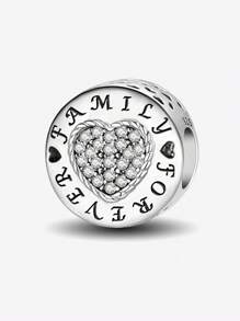 1 PC 925 Sterling Silver Twisted Heart Pendant Charm Pendant Ball Suitable For Bracelets DIY Women's Jewelry Valentines
