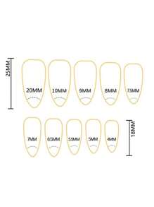 24 pièces d'ongles artificiels en forme d'amande avec une manucure française dégradée nude et blanc laiteux. Comprend 1 lime à ongles et 1 gel de gelée