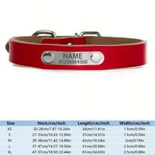 Customized Leather Dog Collar With Soft Pad ID Tag - Personalized Engraved Name Plate And Phone ID Tag, Durable Multi-Color Pet Collars, Suitable For Small To Large Dogs - Great Gift For Pets