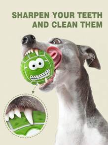 Cartoon Smiling Face Latex Dog Toy Ball, Interactive Chew Toy With Sound, Suitable For Small To Medium Dogs, Keeps Pets Entertained And Trained - Multicolor - View 5