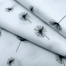 Papel de seda para envolver regalos con diseño de diente de león negro, adecuado para envolver regalos, ramos de flores, prendas de vestir, manualidades, DIY, bolsas de empaque, cumpleaños, bodas y cualquier otra ocasión, incluyendo el Día de San Valentín