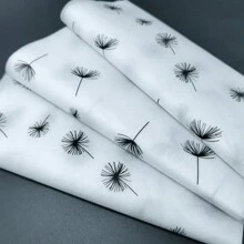 Papel de seda para envolver regalos con diseño de diente de león negro, adecuado para envolver regalos, ramos de flores, prendas de vestir, manualidades, DIY, bolsas de empaque, cumpleaños, bodas y cualquier otra ocasión, incluyendo el Día de San Valentín