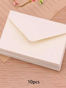 10 pezzi/20 pezzi/40 pezzi/50 pezzi Buste di carta kraft mini, stile minimalista estetica vintage per lettere d'amore, inviti di matrimonio, posta per ufficio, colori assortiti torna a scuola