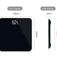 Hidden Screen Weight Scale, Human Digital Bathroom Scale, Accurate To 0.05 Lbs, Bright LED Display And Clear Large Numbers, Upgraded Quality, Safety For Elderly Home Use, 400 Lbs/180 Kg - Black - View 4