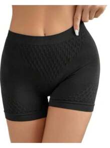 Short deportivo fruncido - Negro - Ver 2