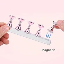 Nail Stand For Press On Nails Display, Magnetic Fake Nails Holder For Painting Nails Practices, Beginner Acrylic Nail Art Kit Accessories, Nail Salon Equipment And Decor(PINK),Nail Supplies,Nail Tools,Nail Art Tools,Back To School,Nails,Nail Tools For Press On Nails