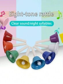 1 pieza Xilófono de colores con sonaja, instrumento musical de percusión, juguete musical educativo Orff para el desarrollo temprano de los niños - Multicolor - Ver 2