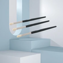 Pędzel do makijażu cieni do powiek, miękki, naturalny, z włosia koziego XGF, pędzel do makijażu w kształcie płomienia, pędzel do brwi, pędzel do cieni do powiek, pędzel do spoolie