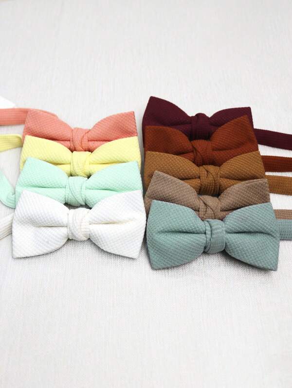1 pièce Nœud papillon épaissi de couleur bonbon, convient pour un usage quotidien, un mariage, décontracté et professionnel