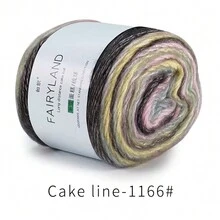 1pc 100g Soft Multicolor Gradient Yarn, Handmade Crocheting Cake Yarn For Hats, Scarves, Sweaters - 60% Acrylic, 30% Polyacrylic, 10% Blended Fibers - Vibrant Multicolored Tones - Multicolor - View 19