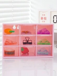 1 cái/2 cái/4 cái - Hộp đựng đồ để bàn bằng da trong suốt, nhiều màu sắc, kiểu dáng nữ tính, hộp sắp xếp đồ dùng nhỏ, dung tích lớn, hộp đựng đồ kiểu ngăn kéo với 9 ngăn/6 ngăn, 3 lựa chọn màu sắc, vật dụng cần thiết cho mùa tựu trường, trang trí phòng. - Nhiều màu - Xem 6