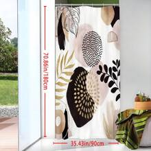 1PC Boho Abstract Mid Century Shower Curtain, Black Pink Gold Leaves Plant Neutral Simple Aesthetic Minimalist Chic Modern Geometric Bathroom Decor Set Fabric 12 Packs Plastic Hooks Fall Decor Bathroom Accessories Back To School