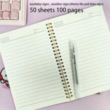 Inspirational Christian Daily Prayer Journal - Spiral Bible Notebook, 13.97x21.08cm With 50 Pages, Perfect Gift For Women-A Diary With The Weekday Signs , Weather Signs, Memo No.And Date Signs Back To School