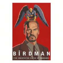 1 Pc BirdMan Movie Poster Wooden Framed Canvas Painting Thickness 2.25cm/0.9inch High Quality Wall Art Prints Poster Direct Hanging Wall Picture Decor For Home Gifts, Gift,Living Room, Bathroom, Bedroom, Kitchen