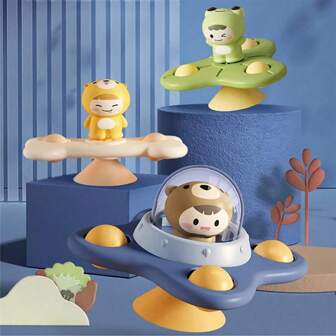 1pc Baby Soothing Toy Cartoon Suction Cup Rotator, Infant Toy, Baby Calming Device, Baby Bath, Fun Dining Table, Early Education Desk Game, Crib Hanging Toy, Baby Sensory Toy, Baby Toy, Thanksgiving Party Table Decor, Baby Christmas & Halloween Gift