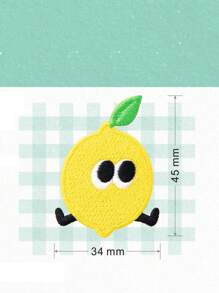 1 件装卡通蔬菜爱心刺绣贴纸手册装饰布艺收纳 iPad 自粘衣服贴片情人节