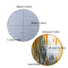 1pc Silicone Mold Tray For Resin DIY Wave Coaster, Tea Tray, Fruit Plate Display Decoration