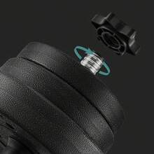 SONGMICS Set di Manubri 20 kg, 30kg o 40kg, Ricoperti con Plastica PE, Pesi per Fitness Palestra - nero - Visualizzare 5