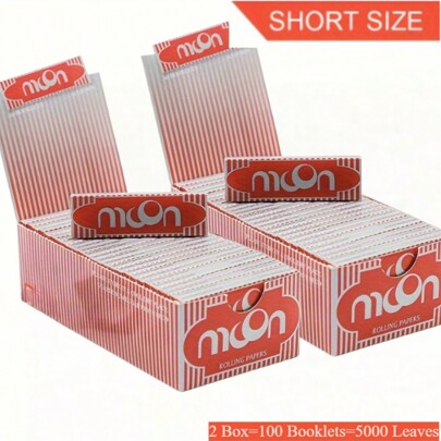 100 Libretti, carta da arrotolamento di dimensioni regolari corte in polpa di legno, combustione uniforme, 50 fogli per libretto, totale 5000 fogli, oggetto per uso domestico, regali di Natale, forniture natalizie, articoli per feste di Natale