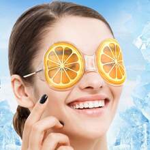 1pc/2pcs Fruit Design PVC Gel Cooling Eye Mask, Soothing & Cold Compress Eye Pads,School,Back To School,Travel,Travel Essentials,Home Essentials,Eye Mask,Sleep Mask - Multicolor - View 4