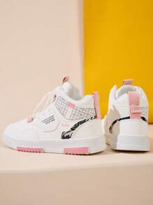 儿童时尚新款运动鞋，户外街头穿着耐用登山鞋 - 粉色 - 查看 6