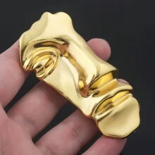 1 chiếc ghim cài áo hình nửa mặt kiểu Âu-Mỹ, màu vàng, phụ kiện thời trang cho nữ, ghim cài áo, túi xách, phụ kiện đi học, văn phòng, áo sơ mi, áo khoác, trang sức, quà tặng Giáng sinh, Halloween, quà tặng giáo viên dễ thương, phụ kiện trang phục, quà tặng túi xách, quà tặng cho mẹ, cha, tốt nghiệp và giáo viên. - Vàng - Xem 13
