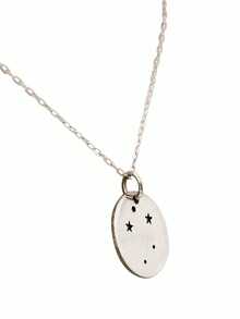 Gemshine Kette mit Anhänger Horoskop Sternzeichen Libra Waage