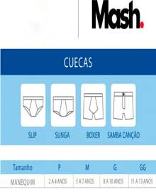 Kit With 4 Children's Boxer Briefs Mash 190.03 Colorful - Black - View 4